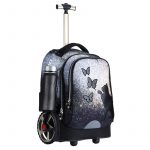 Big Wheel Trolley Bag - Cat and Butterfly