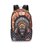 Raging Flames Lion Backstreet Style Backpack